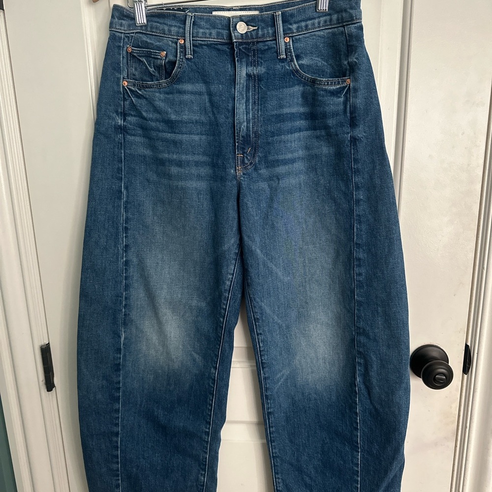 MOTHER LIL Full Pipe Barrel Jeans